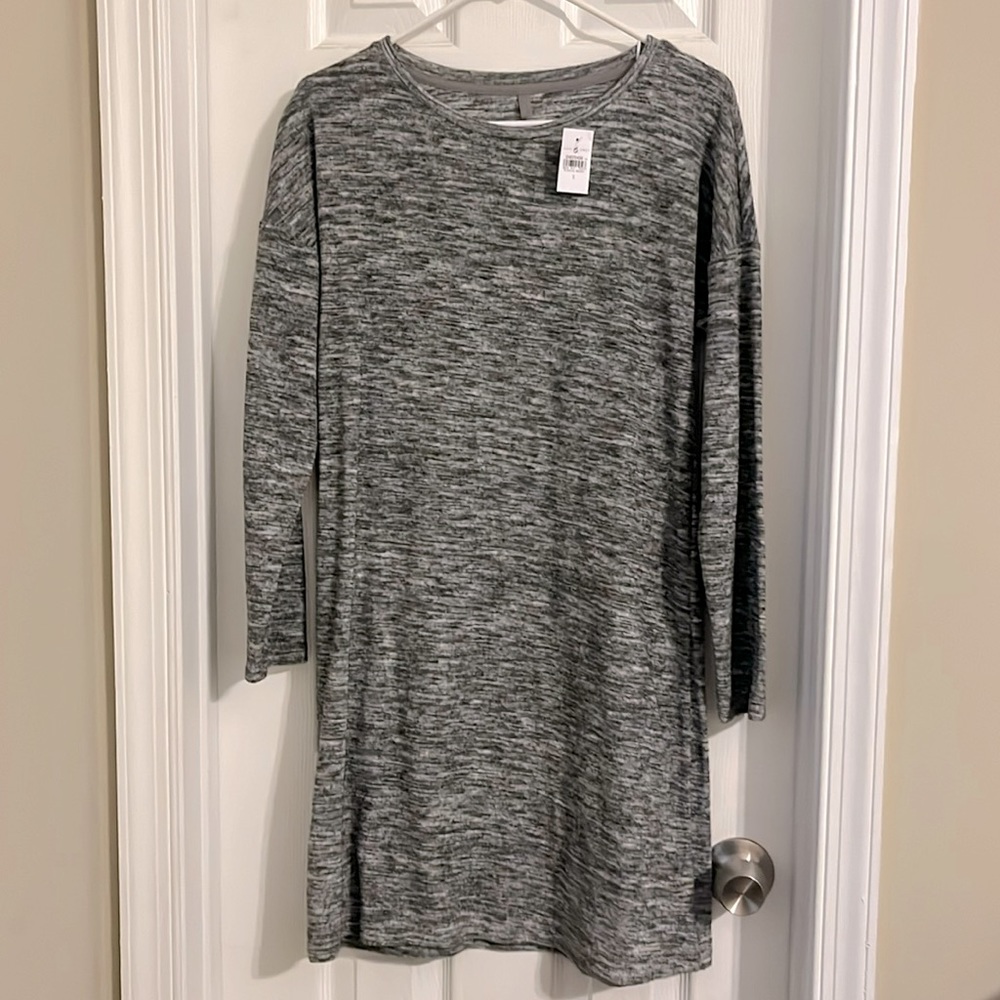 NWT- Lou and Gray Grey Terry sweater dress; women size small